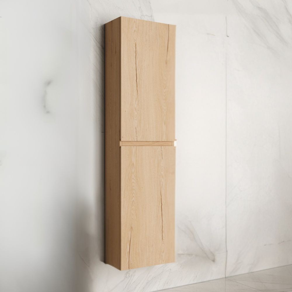 Colonna pensile sospesa bagno colore rovere Londres 2 ante 35x31x150H