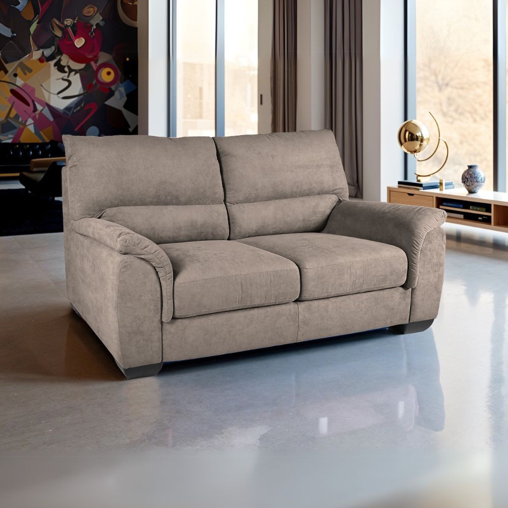 Divano 2 posti Atene in tessuto Easy Clean 158x90x100h colore tortora