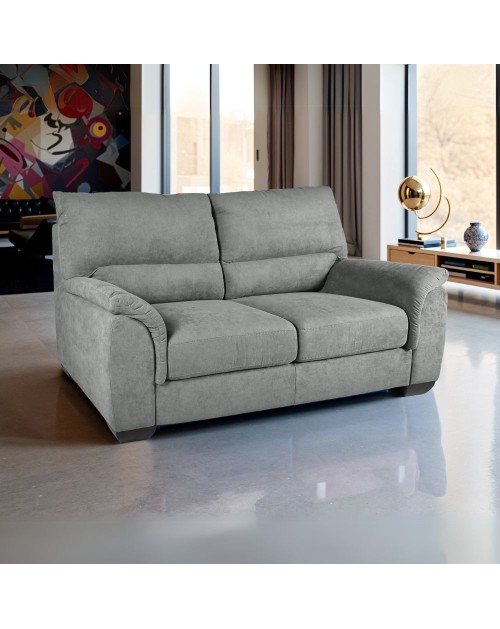 Divano 2 posti Atene in tessuto Easy Clean 158x90x100h colore grigio