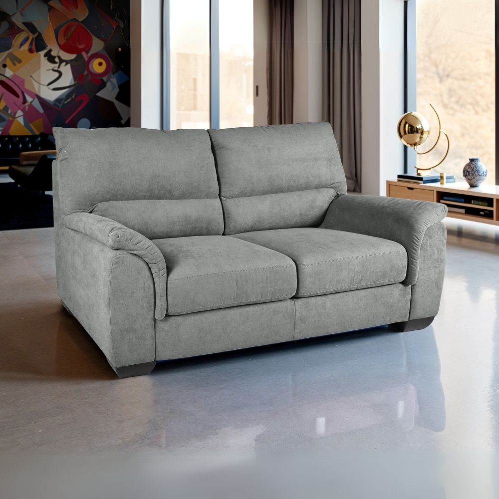 Divano 2 posti Atene in tessuto Easy Clean 158x90x100h colore grigio