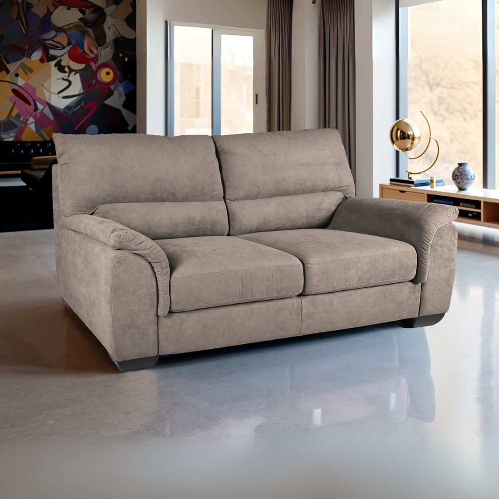 Divano 3 posti Atene in tessuto Easy Clean 198x90x100h colore tortora