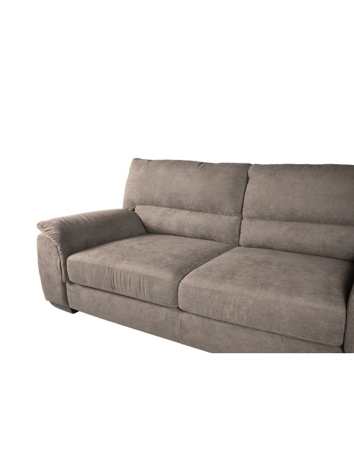 Divano 3 posti Atene in tessuto Easy Clean 198x90x100h colore tortora