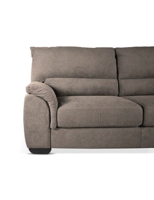 Divano 3 posti Atene in tessuto Easy Clean 198x90x100h colore tortora