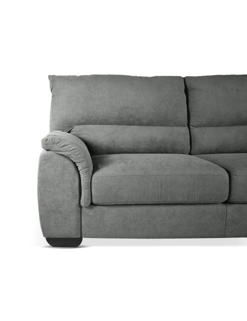 Divano 3 posti Atene in tessuto Easy Clean 198x90x100h colore grigio