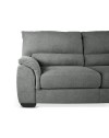 Divano 3 posti Atene in tessuto Easy Clean 198x90x100h colore grigio