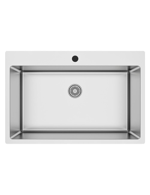 Lavello cucina da incasso una vasca 76x50.5x20H inox lucido SA233