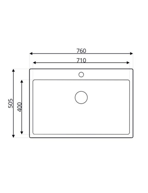 Lavello cucina da incasso una vasca 76x50.5x20H inox lucido SA233