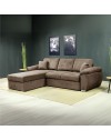 Divano Letto con penisola reversibile e contenitore Alberta colore cappuccino 260x182x89H