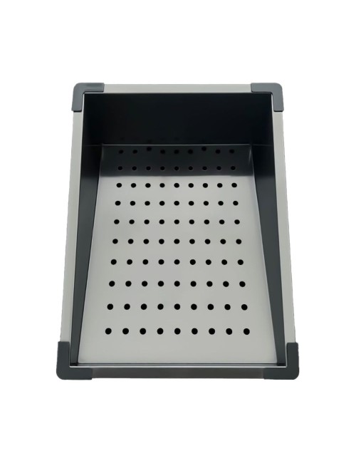 Lavello cucina da incasso una vasca 74x45x20H inox acciaio nero SA3541 con accessori