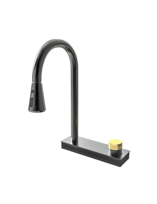 Lavello cucina da incasso una vasca 74x45x20H inox acciaio nero SA3541 con accessori