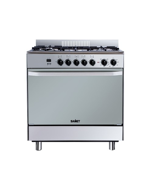 Cucina a gas Samet Stromboli 80x55 con forno e grill elettrici – Inox Classe A