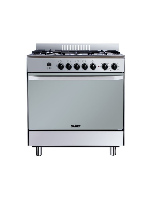 Cucina a gas Samet Stromboli 80x55 con forno e grill elettrici – Inox Classe A