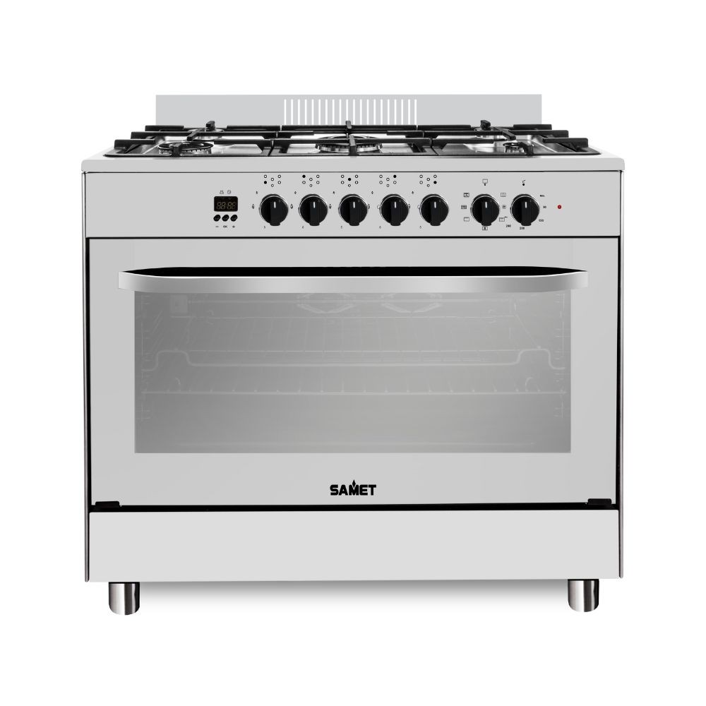 Cucina a gas Samet Stromboli 90x60 cm con forno e grill elettrici – Inox Classe A