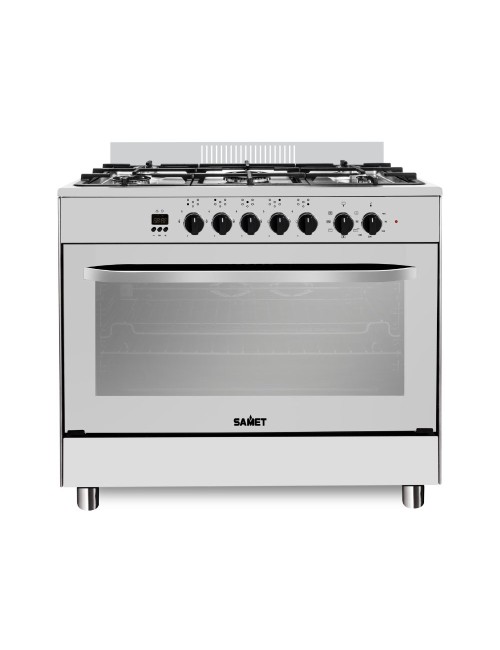 Cucina a gas Samet Stromboli 90x60 cm con forno e grill elettrici – Inox Classe A