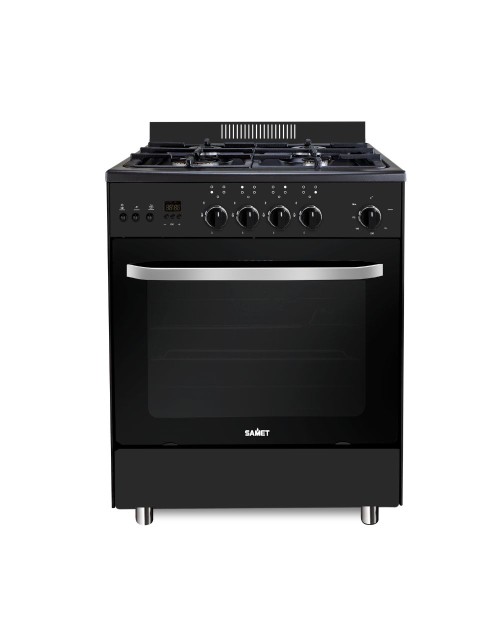 Cucina a gas Samet Stromboli 60x60 con forno a gas e grill elettrico – Nero Classe A