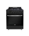 Cucina a gas Samet Stromboli 60x60 con forno a gas e grill elettrico – Nero Classe A