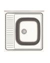 Lavello cucina quadrato da appoggio 60x60x15H una vasca inox SA24