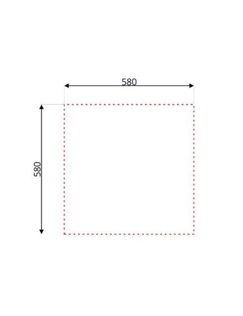 Lavello cucina quadrato da appoggio 60x60x15H una vasca inox SA24