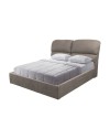 Letto matrimoniale Sofaback contenitore in tessuto tortora 178x222x120H
