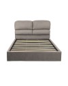 Letto matrimoniale Sofaback contenitore in tessuto tortora 178x222x120H