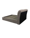 Letto matrimoniale Sofaback contenitore in tessuto tortora 178x222x120H