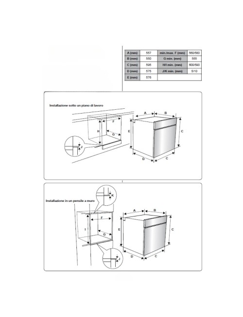 Forno elettrico multifunzione Samet Calliope 8 funzioni 3 manopole inox classe A