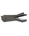 Divano angolare Buffalo con letto estraibile e penisola contenitore destra grigio 284x216x85H