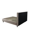 Letto matrimoniale con rete inclusa Snello tessuto colore tortora