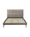 Letto matrimoniale con rete inclusa Stiletto tessuto colore Tortora