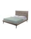 Letto matrimoniale con rete inclusa Stiletto tessuto colore Tortora
