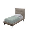 Letto singolo con rete inclusa Stiletto tessuto colore Tortora