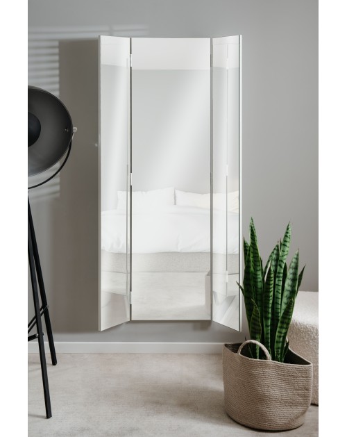 Specchio da parete Glasgow con ante laterali richiudibili 45x2x160H