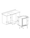 Cantinetta ventilata da incasso 52 bottiglie di vino DW51G1T colore nero