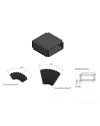 Soffietto con innesto Duct e innesto flangia 22x16x9