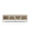 Porta TV in metallo Tayra con 4 ante reticolate crema 180x35x50H – Stile moderno e anima industrial