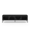 Porta TV in metallo Tayra con 4 ante reticolate nero 180x35x50H – Stile moderno e anima industrial