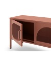 Porta TV in metallo Tayra con 4 ante reticolate terracotta 180x35x50H – Stile moderno e anima industrial