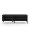 Mobile porta TV in metallo Diora nero con 2 ante reticolate 160x35x50H – Design industriale, anima versatile