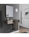 Mobile ingresso sospeso Mog grigio cobalto e cashmere con specchio
