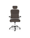 Poltrona ufficio ergonomica con ruote Vibes in rete tortora con base cromata