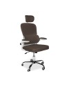 Poltrona ufficio ergonomica con ruote Vibes in rete tortora con base cromata