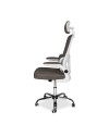 Poltrona ufficio ergonomica con ruote Vibes in rete tortora con base cromata