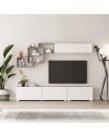 Parete attrezzata colore bianco e tortora Free 210x35x39H