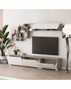 Parete attrezzata colore bianco e tortora Free 210x35x39H
