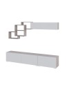 Parete attrezzata colore bianco e tortora Free 210x35x39H