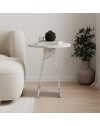 Tavolino da salotto Chen effetto marmo carrara bianco – Eleganza minimalista per ogni ambiente