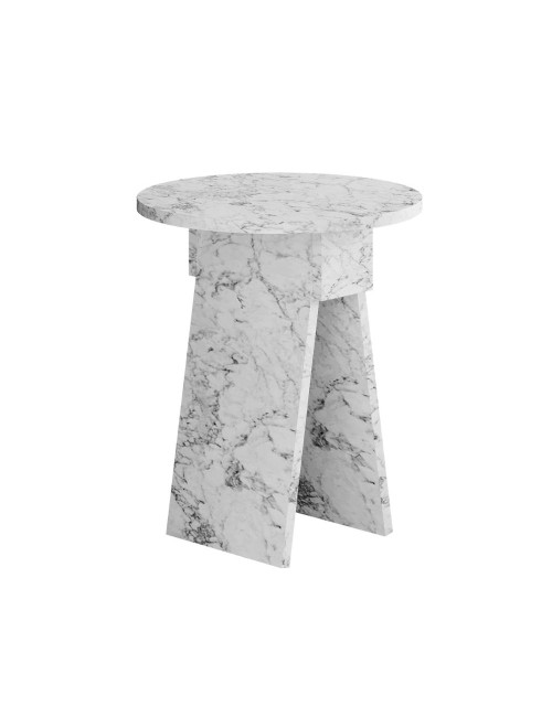 Tavolino da salotto Chen effetto marmo carrara bianco – Eleganza minimalista per ogni ambiente