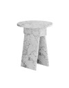 Tavolino da salotto Chen effetto marmo carrara bianco – Eleganza minimalista per ogni ambiente
