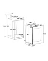 Cantinetta ventilata da incasso DW46F2T 46 bottiglie colore nero classe F