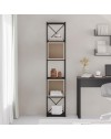 Libreria Vale Mini struttura in metallo nero e cubotti colore cashmere 36.2x39x179H – Geometria e stile industriale